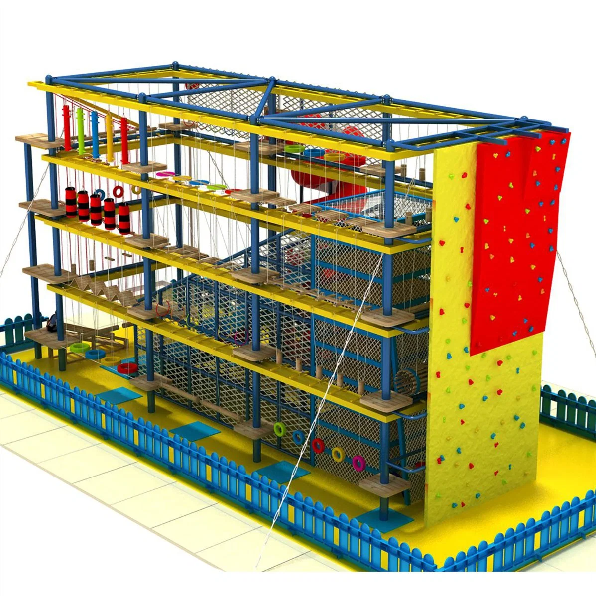 Outdoor Children's Playground Rope Course Adventure Equipment Park Rainbow Network