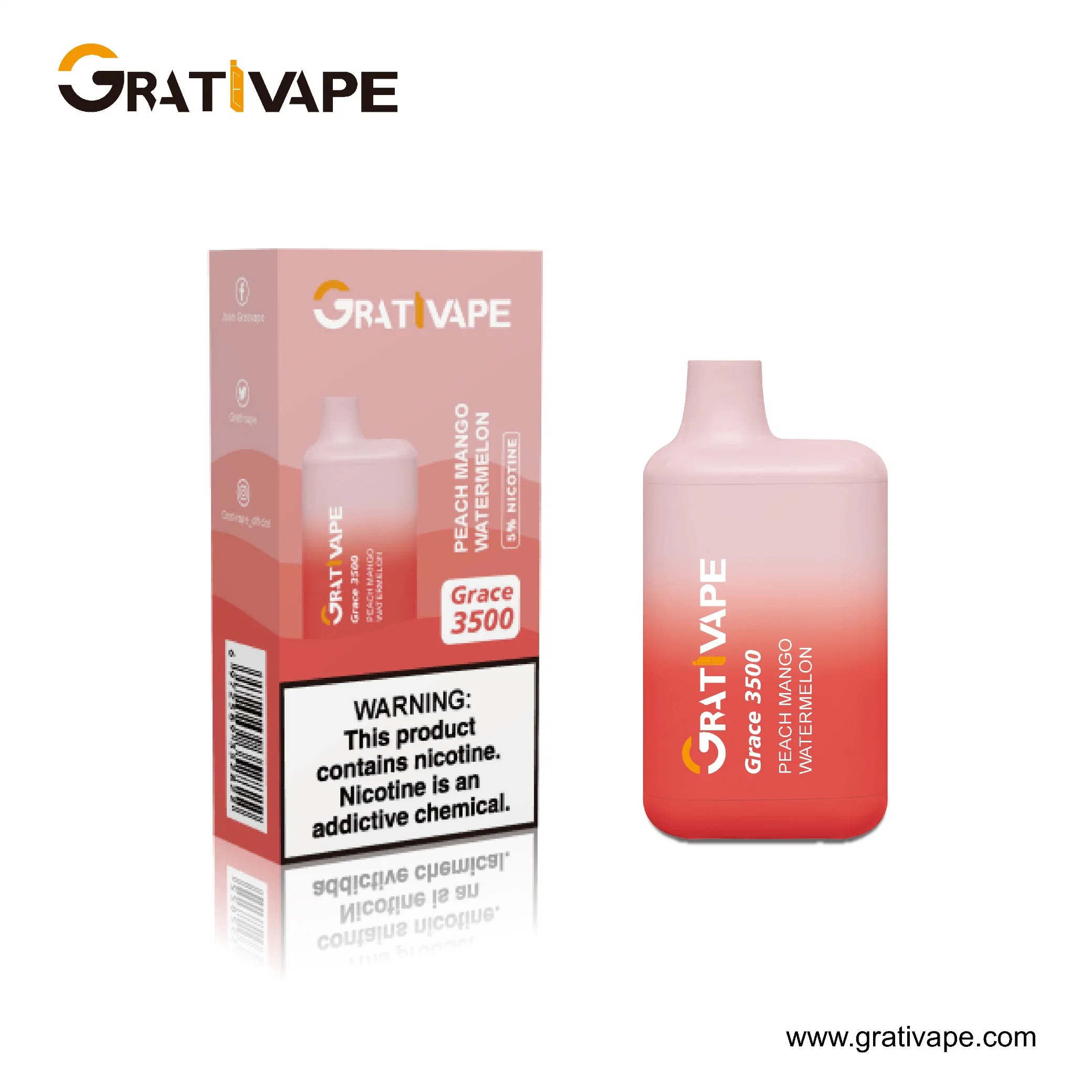 OEM/ODM A Touch of Refurement Оптовая Grace 3500 одноразовых шайб Перо Vape