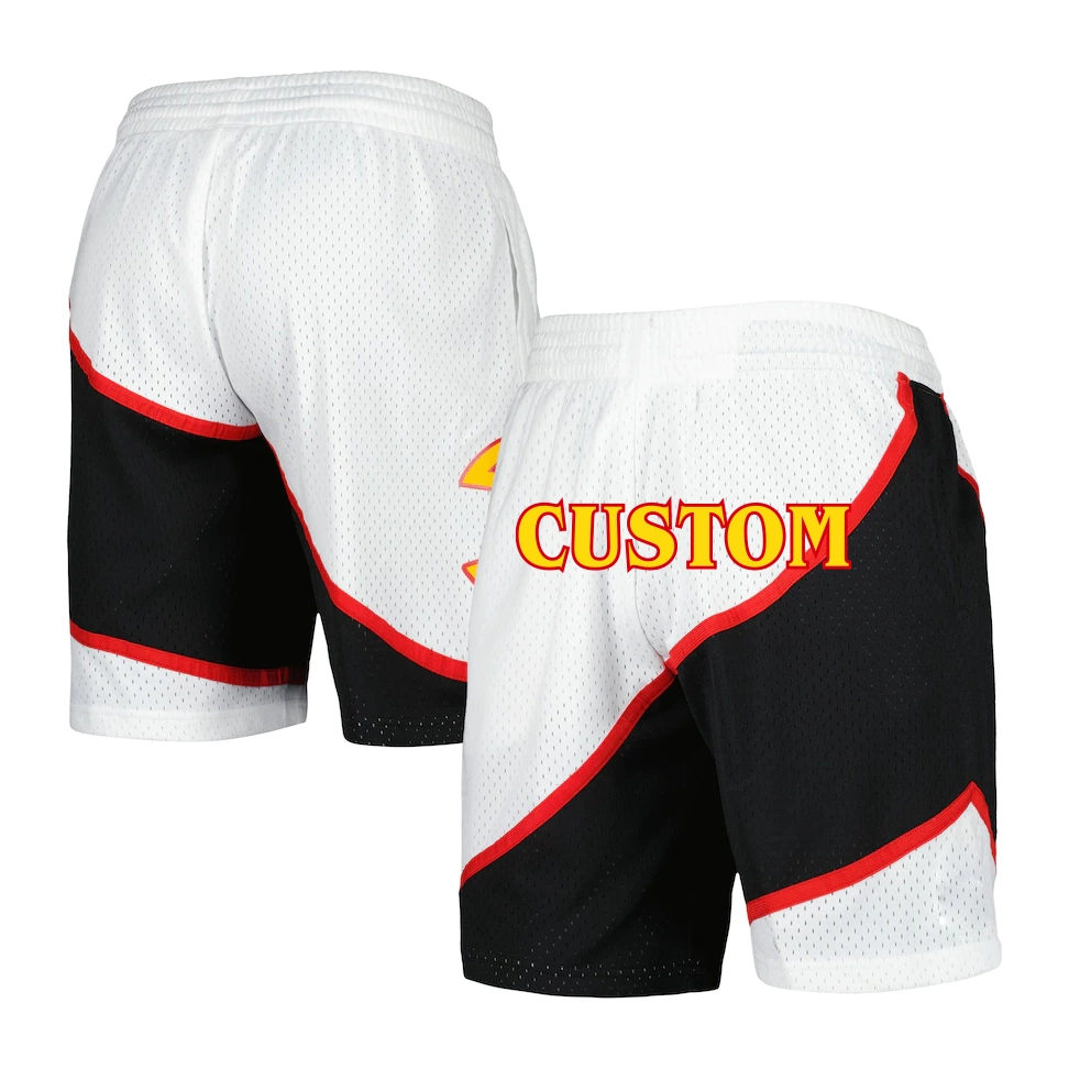 Maillot de basket personnalisé Throwback Vintage Retro Mesh Shorts Sublimation Broderie Shorts pour hommes