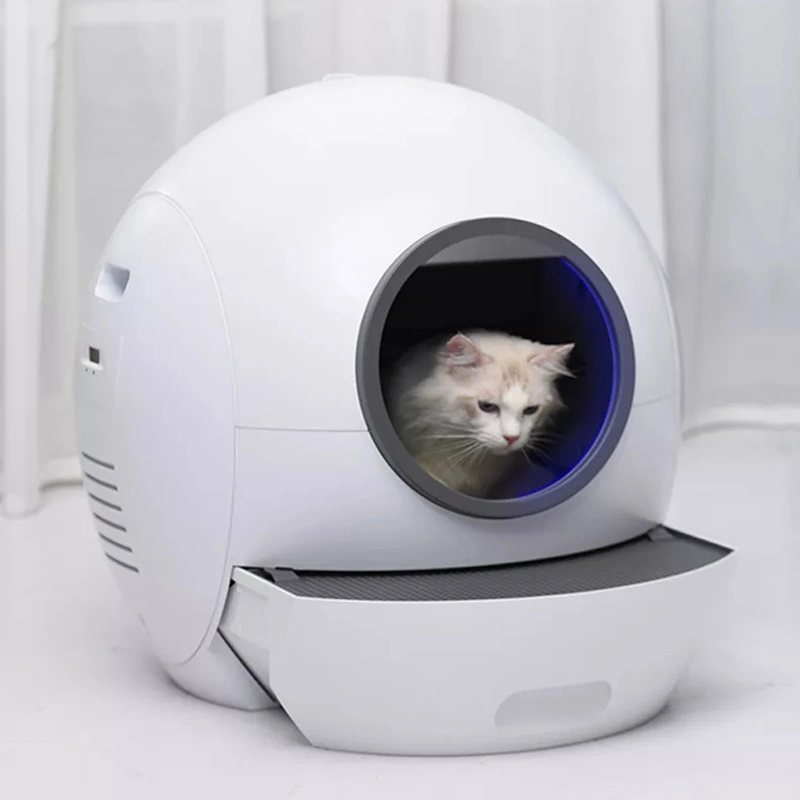 Bac de toilette intelligent automatique pour chats de type Deodorant anti-éclaboussures pour chats peu Boîte