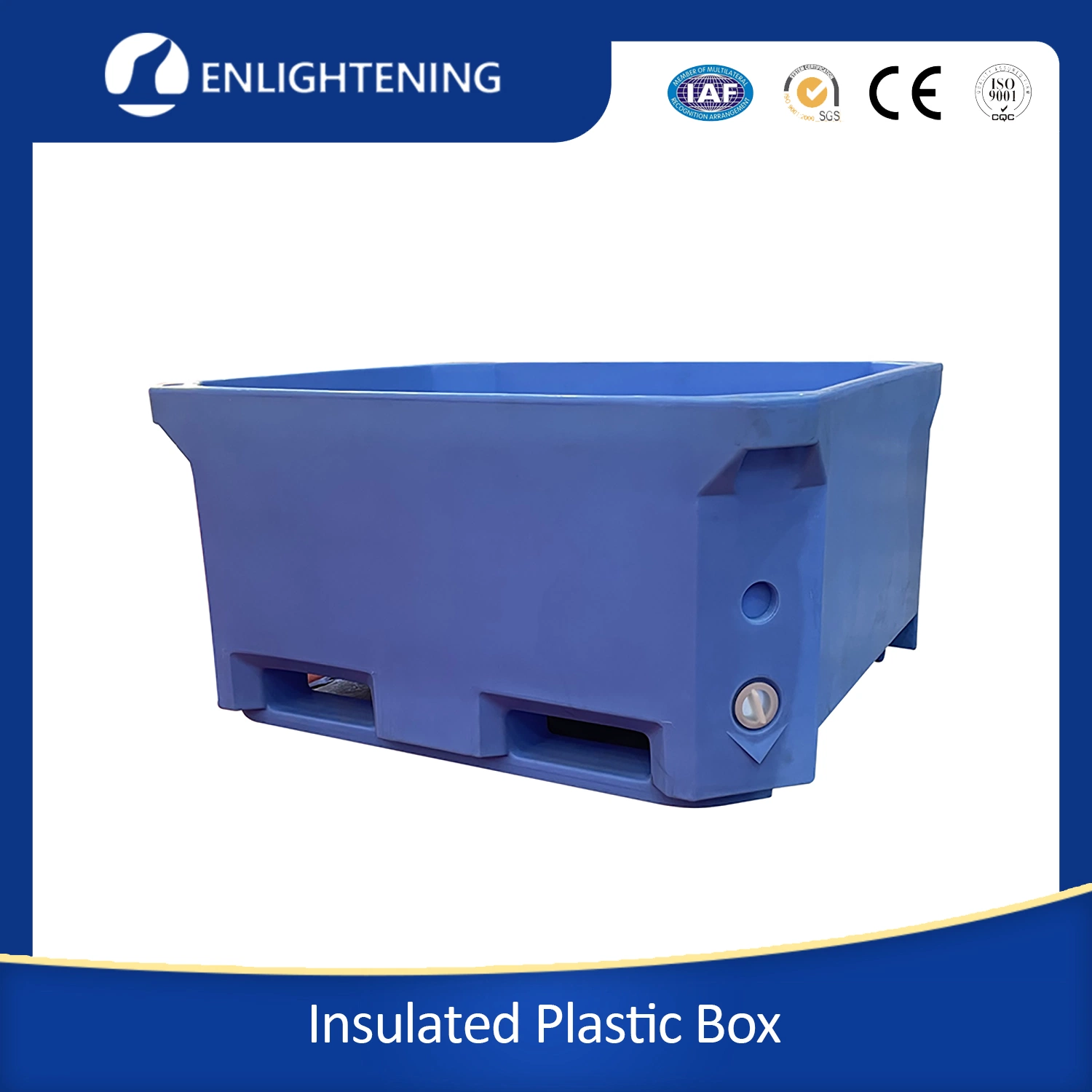 1000 Litres Rotomolded Plastic Cold Chain Storage Box Insulated Fish Bins Cold Food Storage