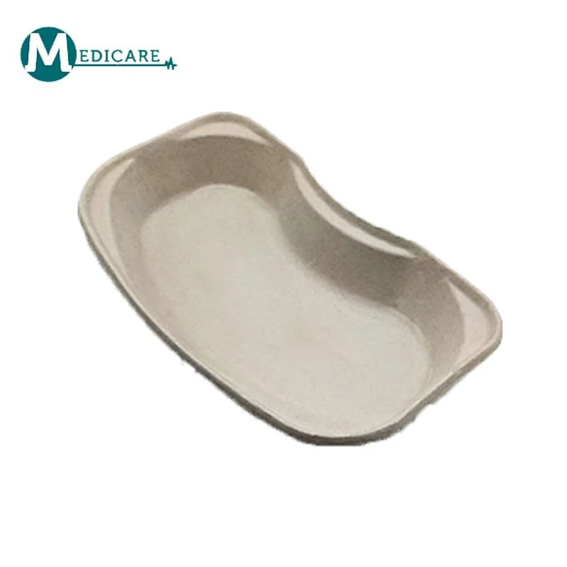 Hospital biodegradável descartável Medical Molddada Pulp Kidney Basin uso único Papel Pulp RIM Bowl Paper Pulp Kidney Basin