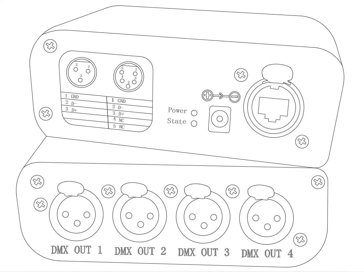 Wholesale Price Standard DMX 512 Channels LED Dimmer Ethernet Artnet LED Controller Node