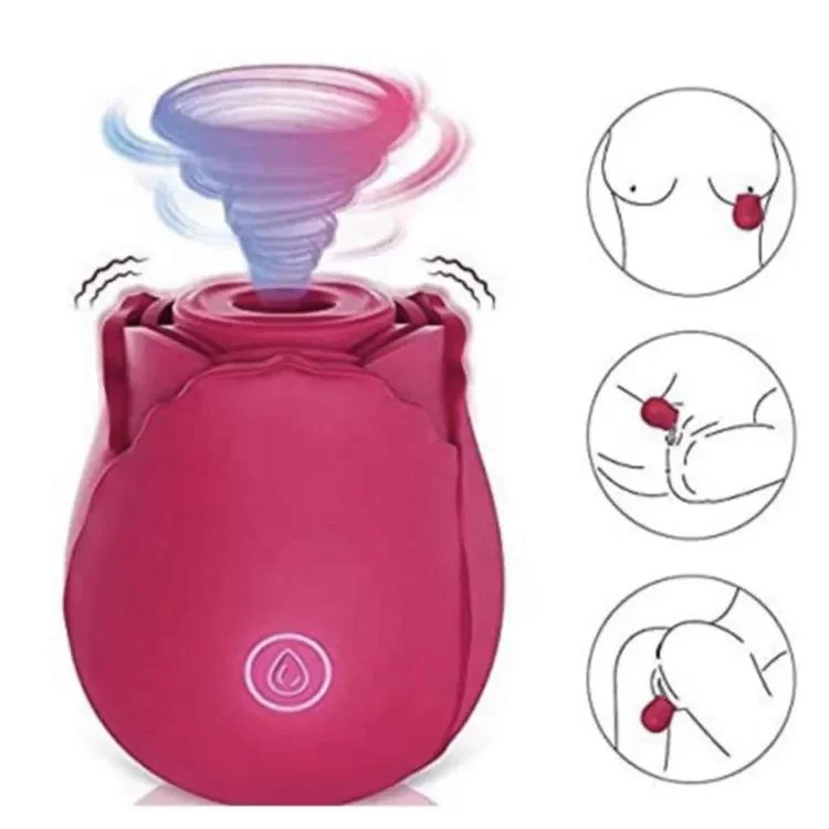 OEM Rechargeable Female Vibrator Sex Toy Hot Rose Shape Clit Cucker Sucking Toys