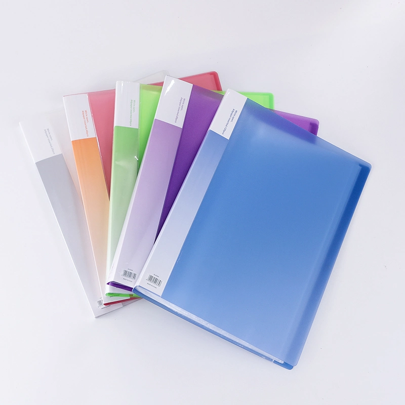Custom Plastic File Folder Display Book with 10/20/30/40/60/80 Clear Pocket