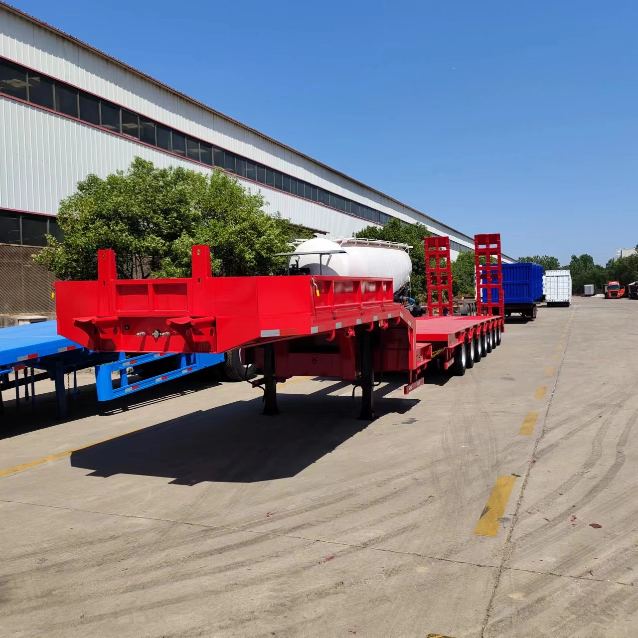 Hochleistungs-Tieflader-Dump 3/4/5/6axle Flachbett-Traktor Cargo Semi LKW Anhänger zum Verkaufspreis