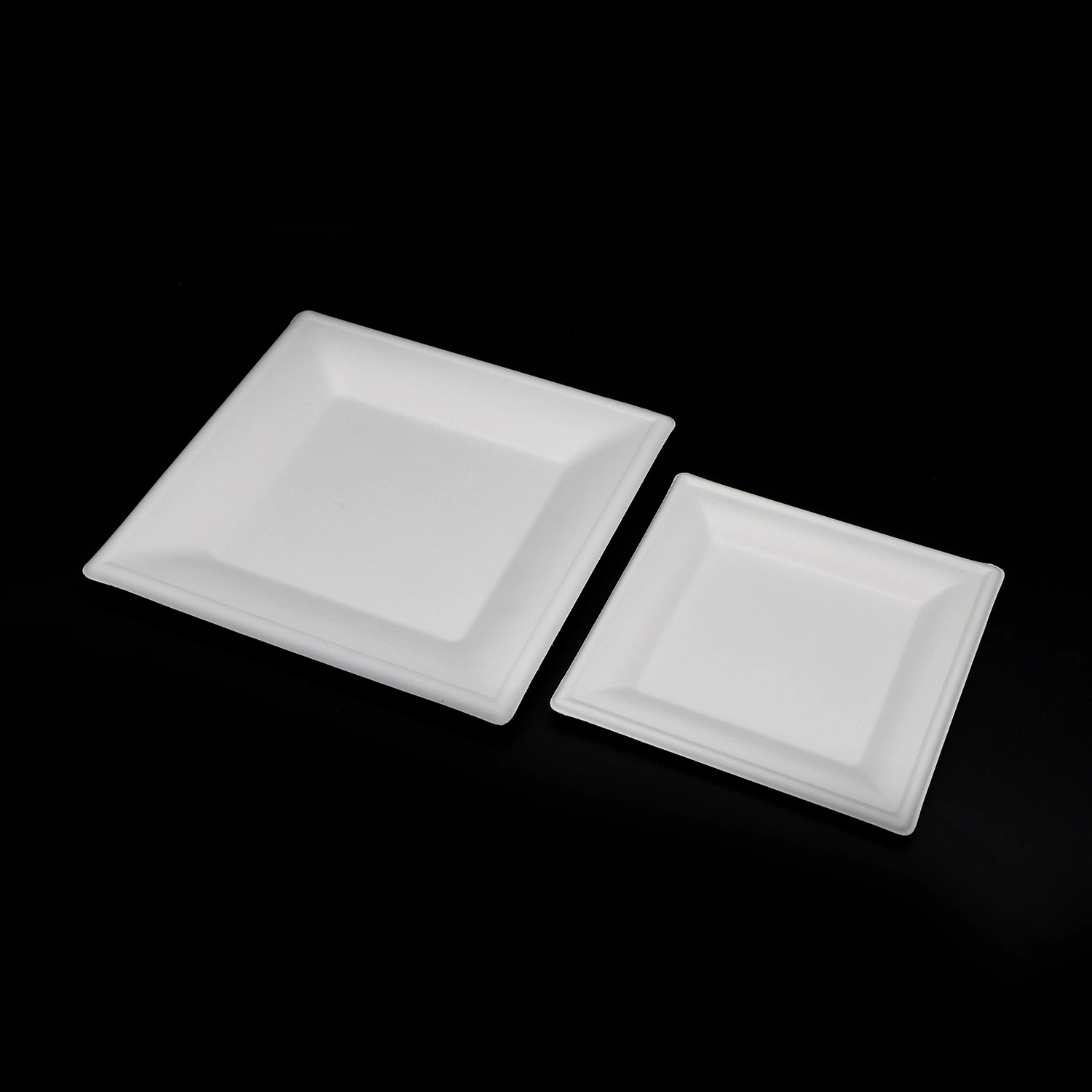 White Compostable Paper Square Plate for Fruit