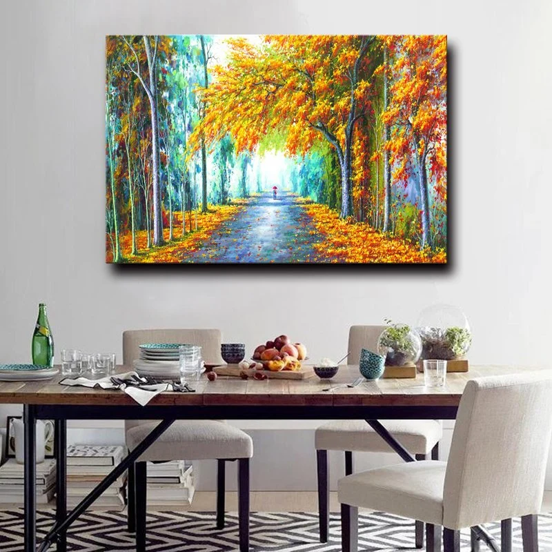 Factory Directly Wholesale/Supplier100% Handmade Autumn Scenery Landscape Oil Painting on Canvas