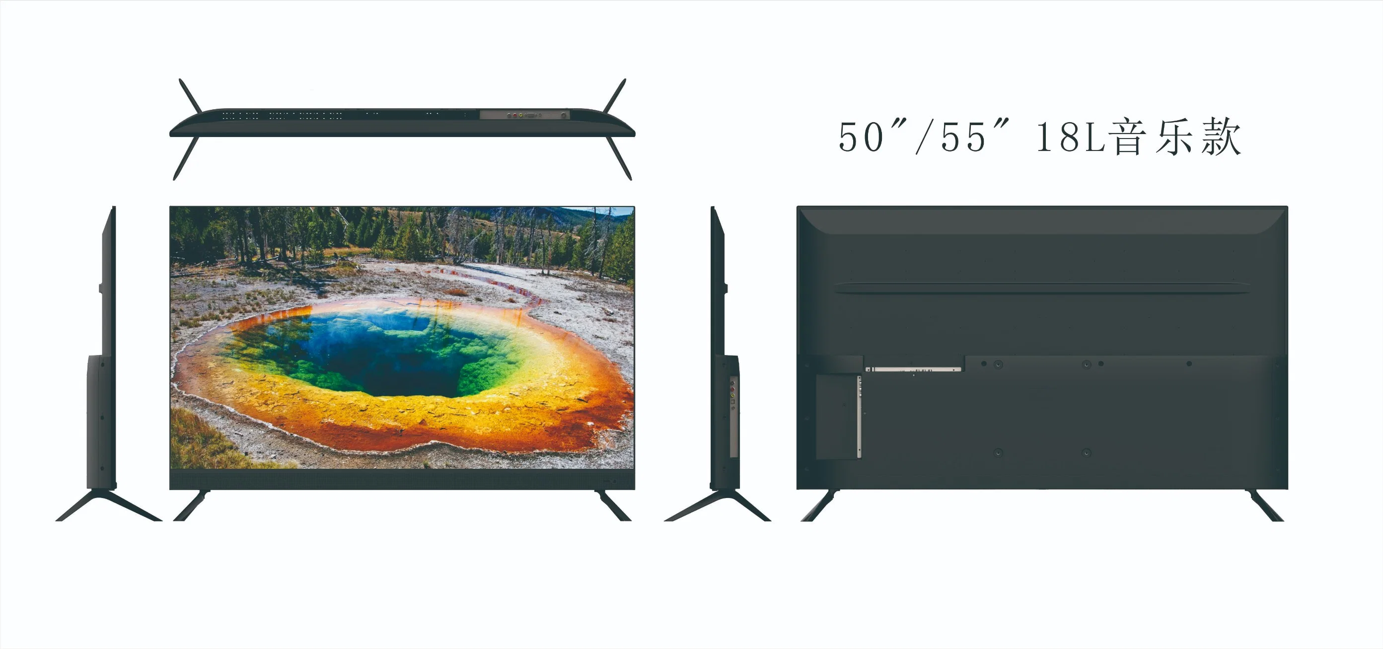 Melhor preço de fábrica 55 polegadas LCD LED TV em casa com DVB-T2 S2 Sistema Digital