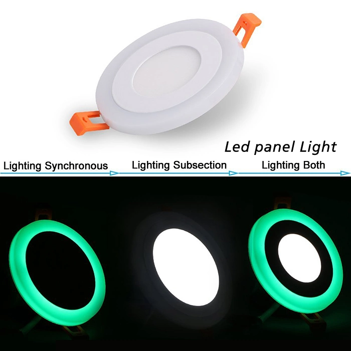 3+3W 18+6W White RGB Two Color LED Ceiling Panel Light Basic Customization