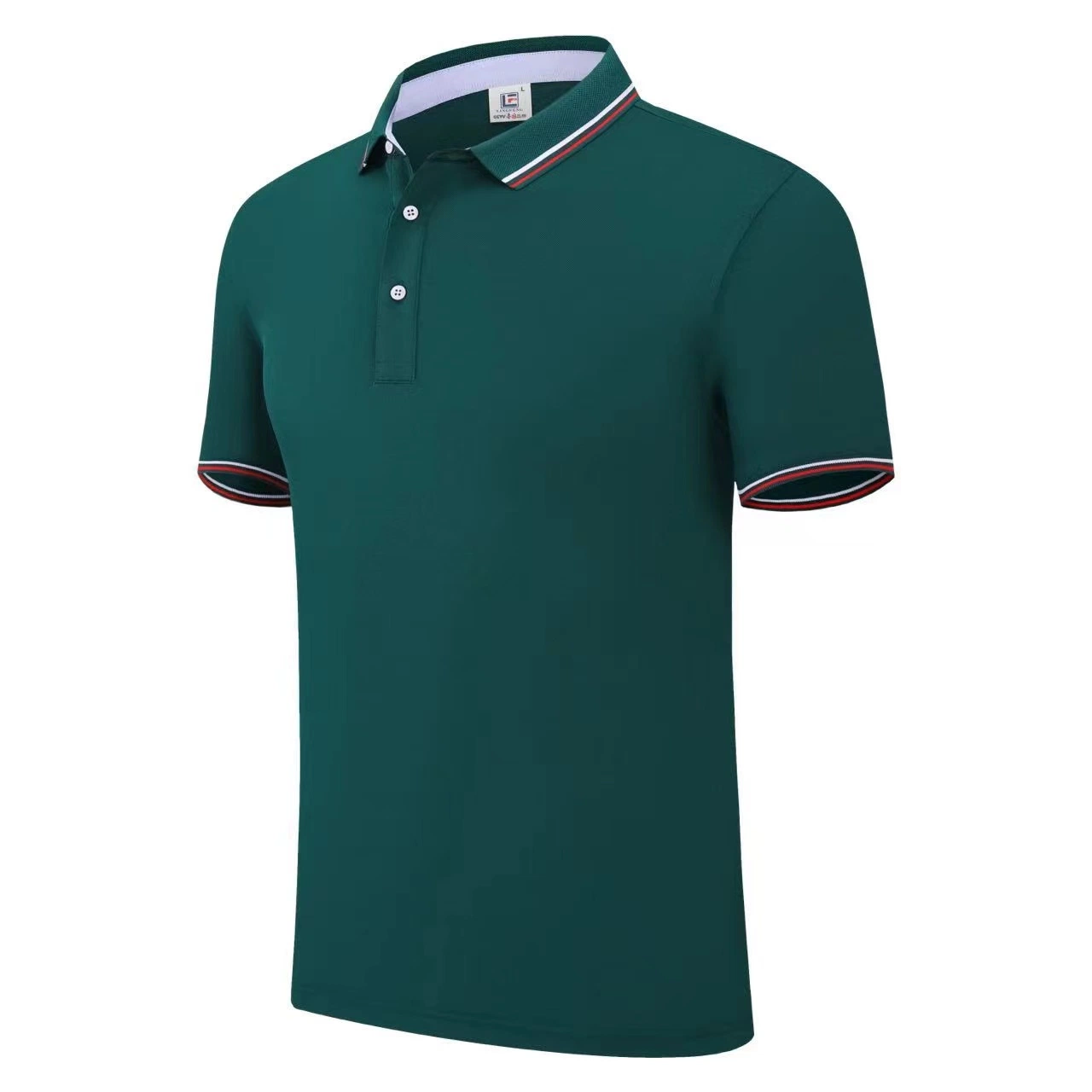 Polo Tshirt Men Shirt Double Stripe on Collar & Sleeve