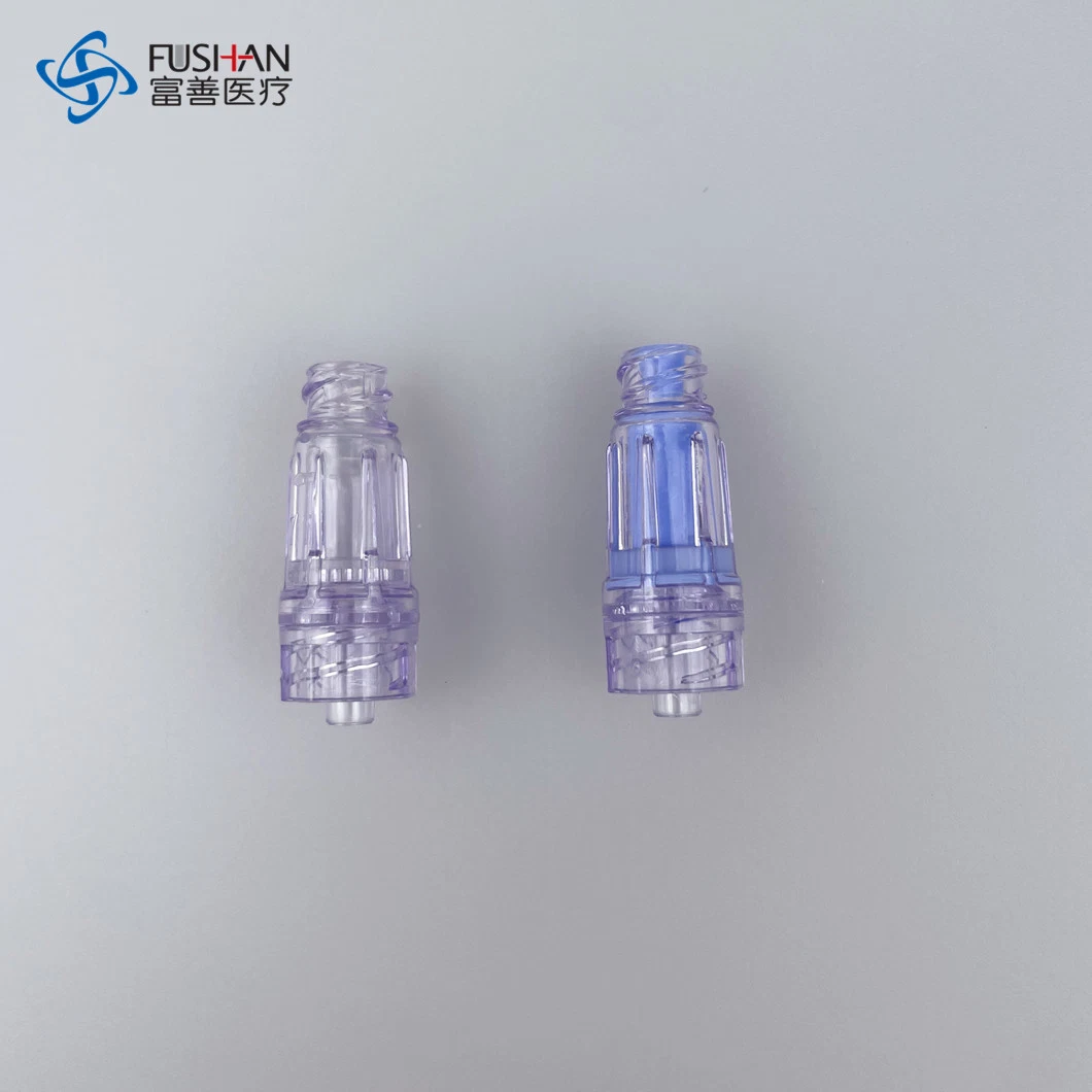 Fushan usine OEM ODM TPU en plastique jetables 1/2/3 contacts, simple/double/triple lumen connecteur libre de l'aiguille avec tube d'extension CE&amp;ISO13485