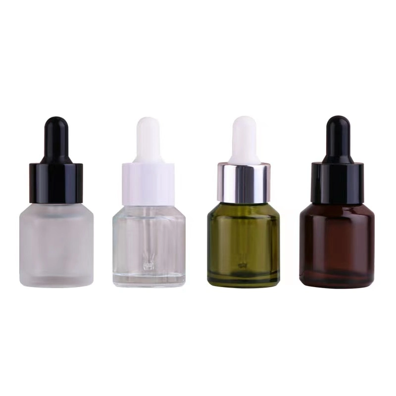 30ml 60ml 80ml Round Shape Custom Color Glass Tube with Dropper Pump for Skincare Packagings