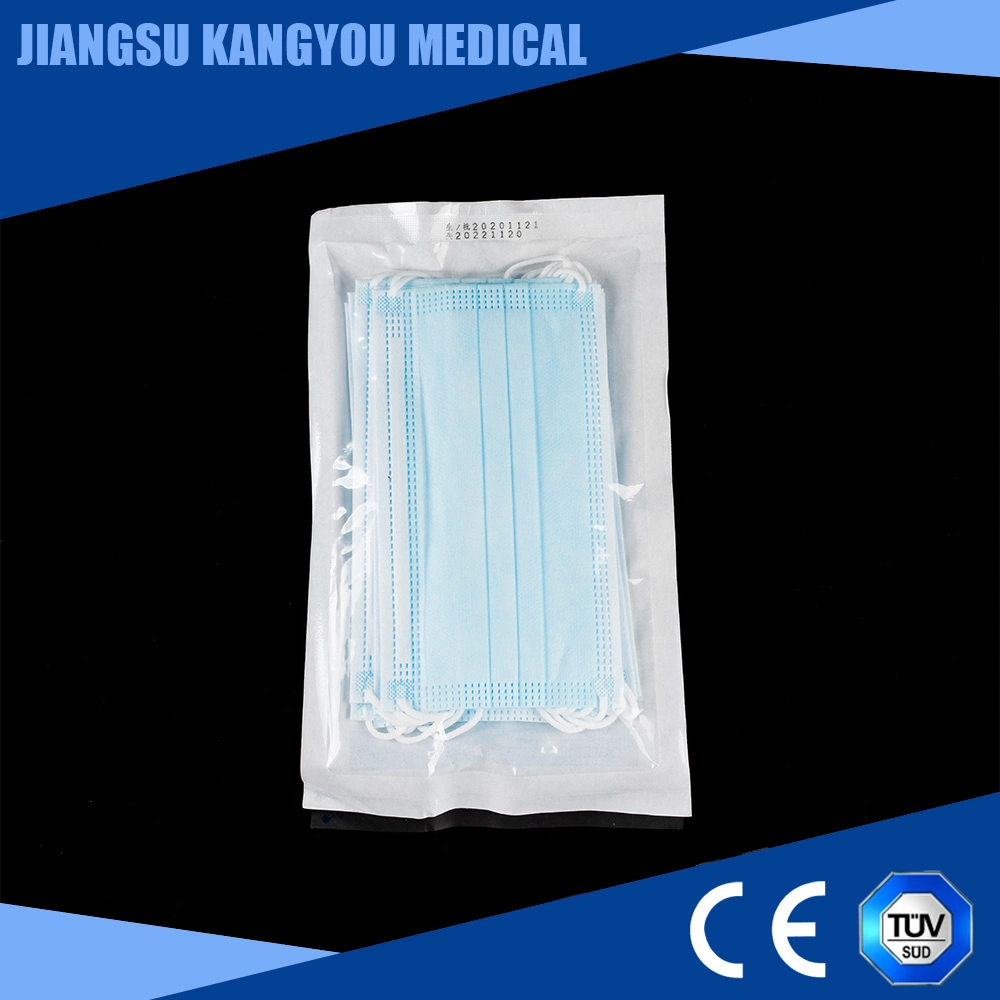 Factory Wholesale/Supplier Personal Protective Non Woven Medical 3 Ply Comfortable Medical Disposable Face Mask Wide Earloop