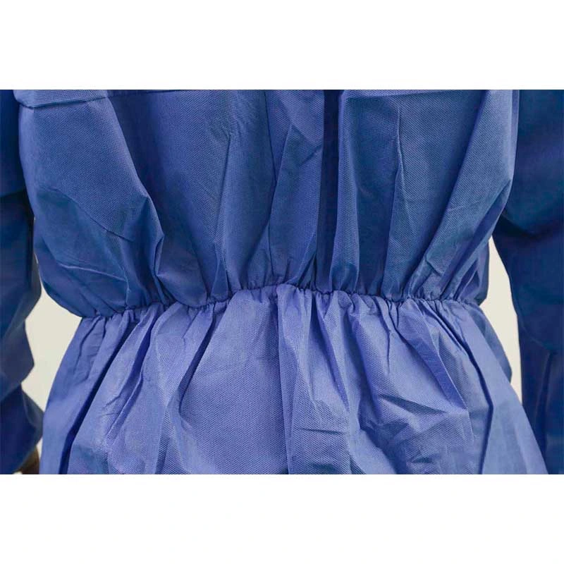 Non Woven 3ply Waterproof Painting Workwear Hooded Protective Clothing SMS Blue Dust-Proof Clothes Free Sample Supply