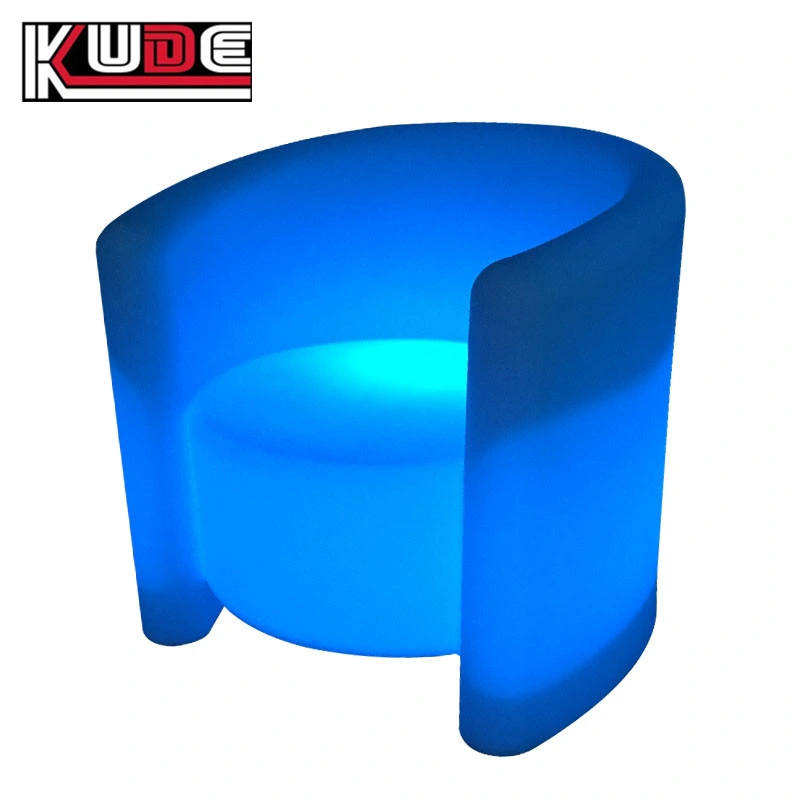 Outdoor Glowing LED Plastic Sectional Sofa Set Illuminated Club Furniture Chair and Table