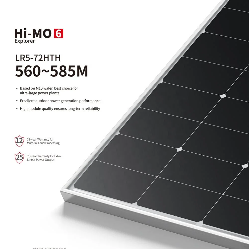 New CB Approved Longi China Module Solar Power Panel Hi-Mo 6 Explorer