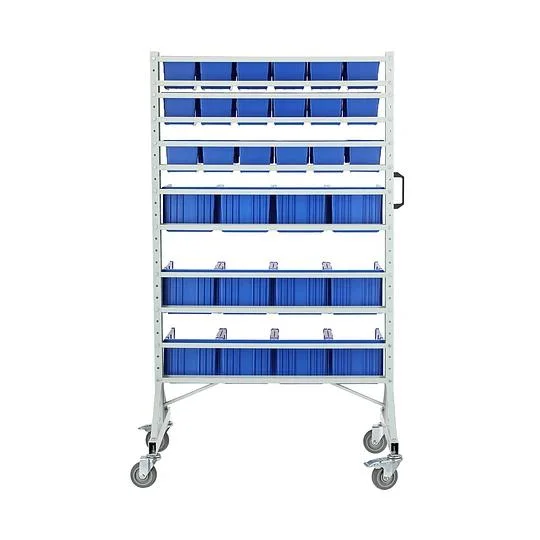 Double Side Mobile High Strength Rail Rack with Picking Bins