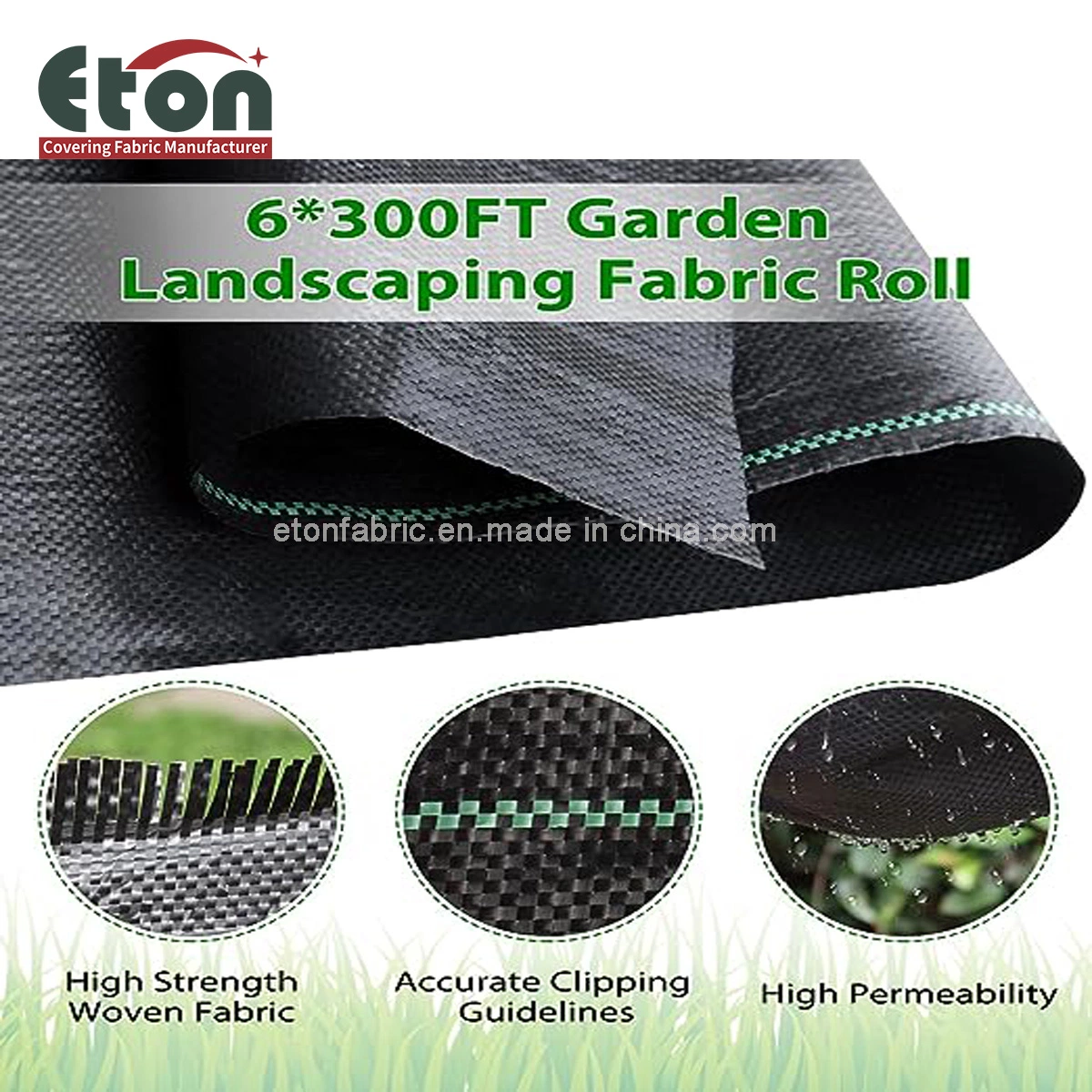 China Manufacturer Plastic PP Woven Weed Control Ground Fabric for Garden
