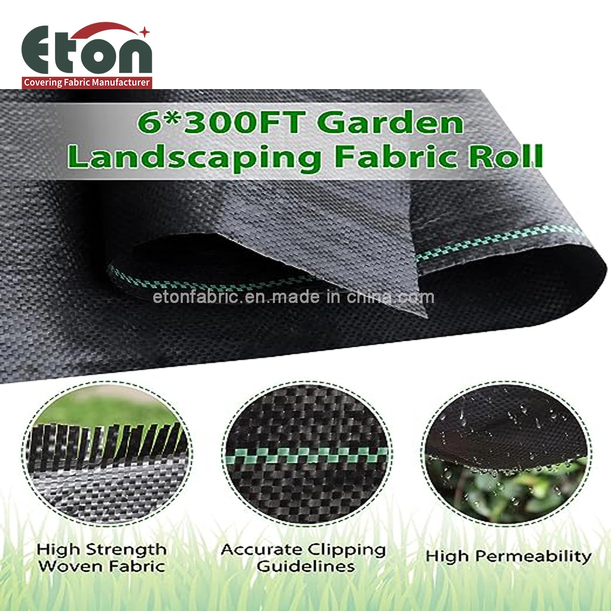 China Hersteller Kunststoff PP Weed Control Ground Fabric für Garten