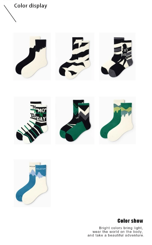 Wholesale/Supplier High Elastic Happy Design Customized Summer Tide Cotton Colorful Sports Socks