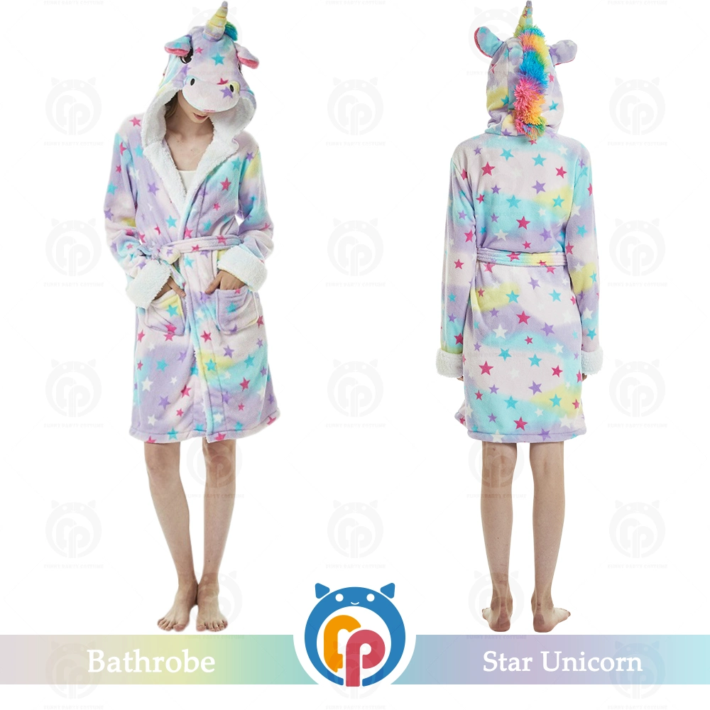 Tie Dye Microfiber Bathrobe Sleep Robe for Women