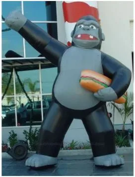 2023 New Giant Inflatable Blue Gorilla with Shorts for Car Dealerships