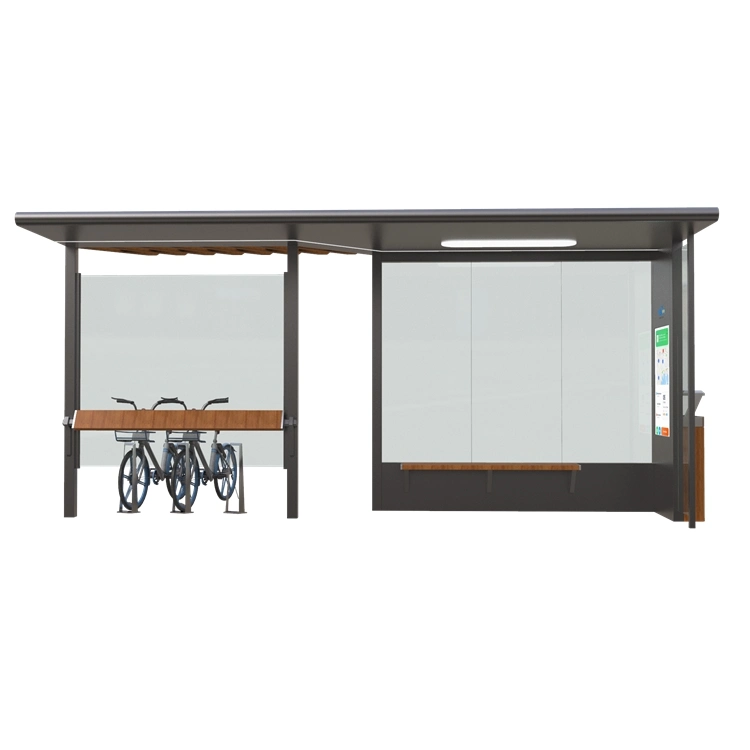 Smart City Solar Energy Intelligent Bus Stop Station Bicycle Shelter