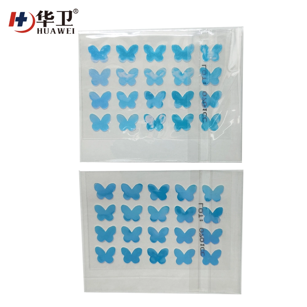 Chinese Manufacture Laser Film Hydrocolloid Acne Pimple Patch Butterfly Shape Sterile and Waterproof Faical Spots Treatment