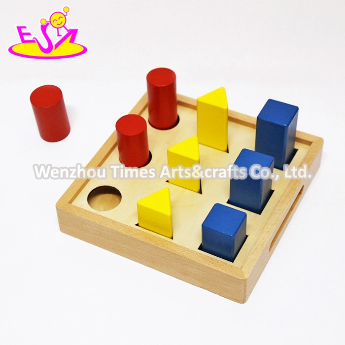 New Design Toddlers Geometry Blocks Wooden Toddler Montessori Materials W12f011