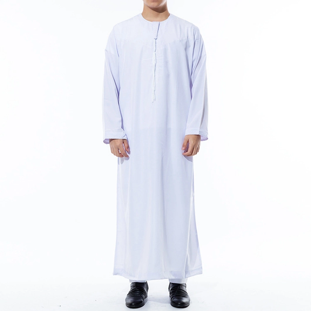 Muslim Men Long Sleeve Thobe Middle East Saudi Arab Kaftan Islamic Abaya Dress Dubai Robes