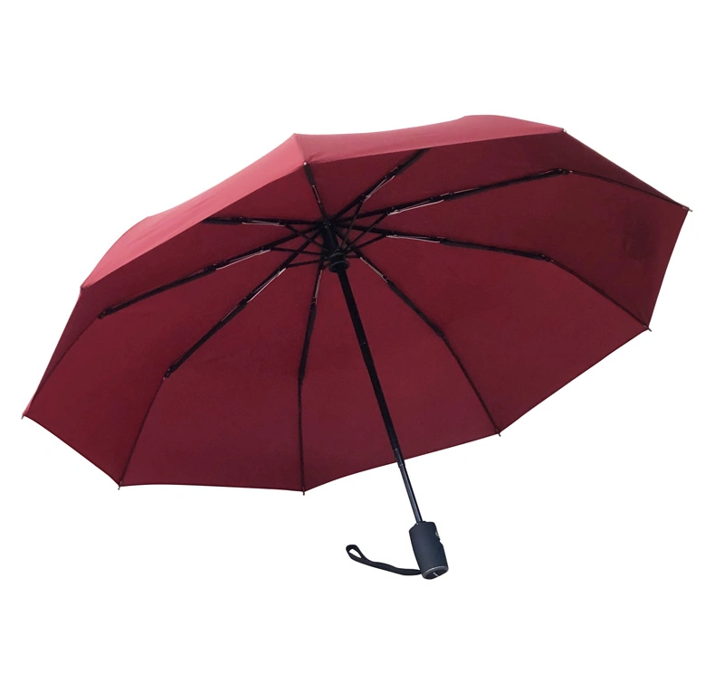 Sunfoo mochila pequeña de tamaño bolsillo repelente de la Lluvia Roja de impresión de logotipo personalizado paraguas plegado