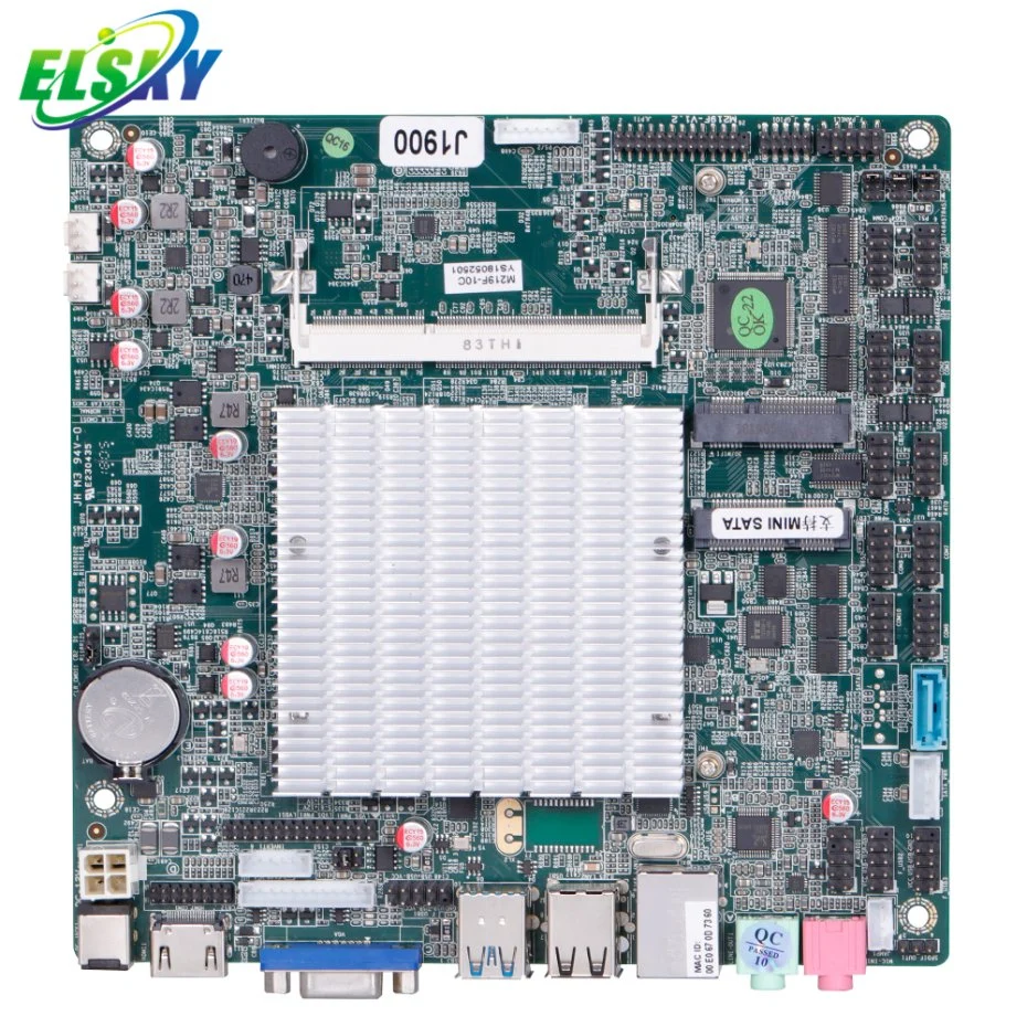 Elsky Low Price Fanless Embedded Mini Itx Motherboard Quad Cores 2.0GHz J1900 Processor Gpio SIM Card Lvds RS232COM