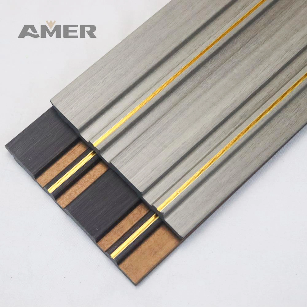 Amer Atacado PS plástico Charcoal Louvers parede painéis PS Wall Painel PS decoração Painel construção material