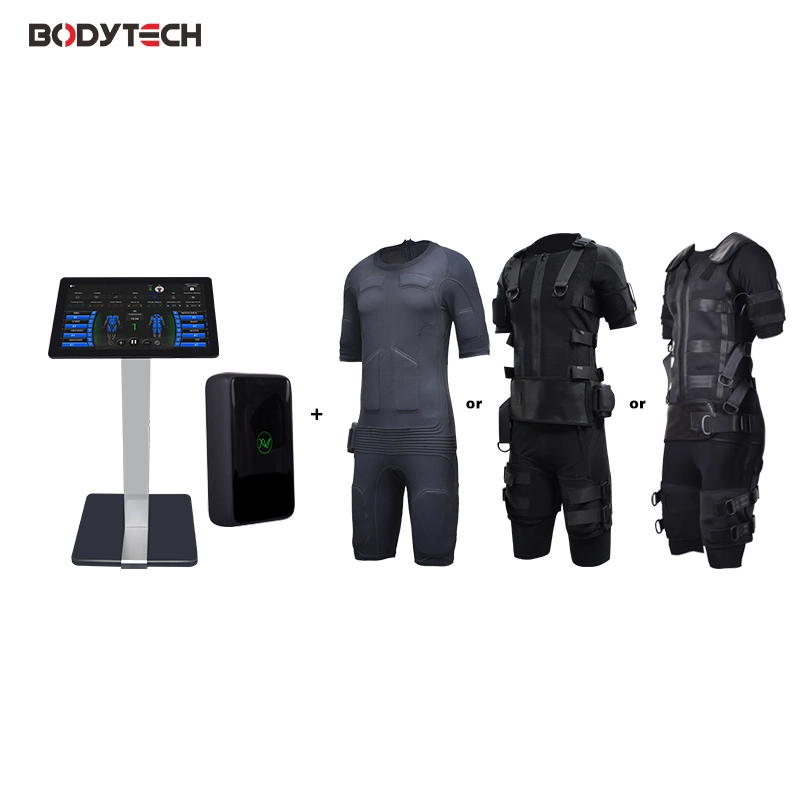 Bodytech inalámbrico profesional EMS Chaqueta EMS del entrenamiento deportivo de grupo utilice todo su cuerpo músculo profundamente Chaleco de entrenamiento EMS 1V2 de la máquina Training-Stand