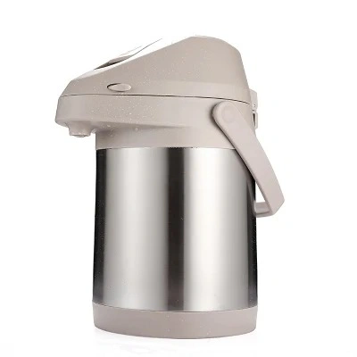 Double Wall Stainless Steel Silver Pump Flask Airpot Air Pressure Coffee Pot