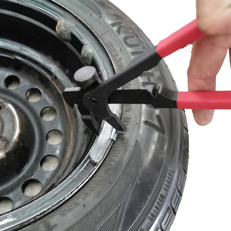 Ferramenta de alicate para montagem de pneus para pesos de rodas