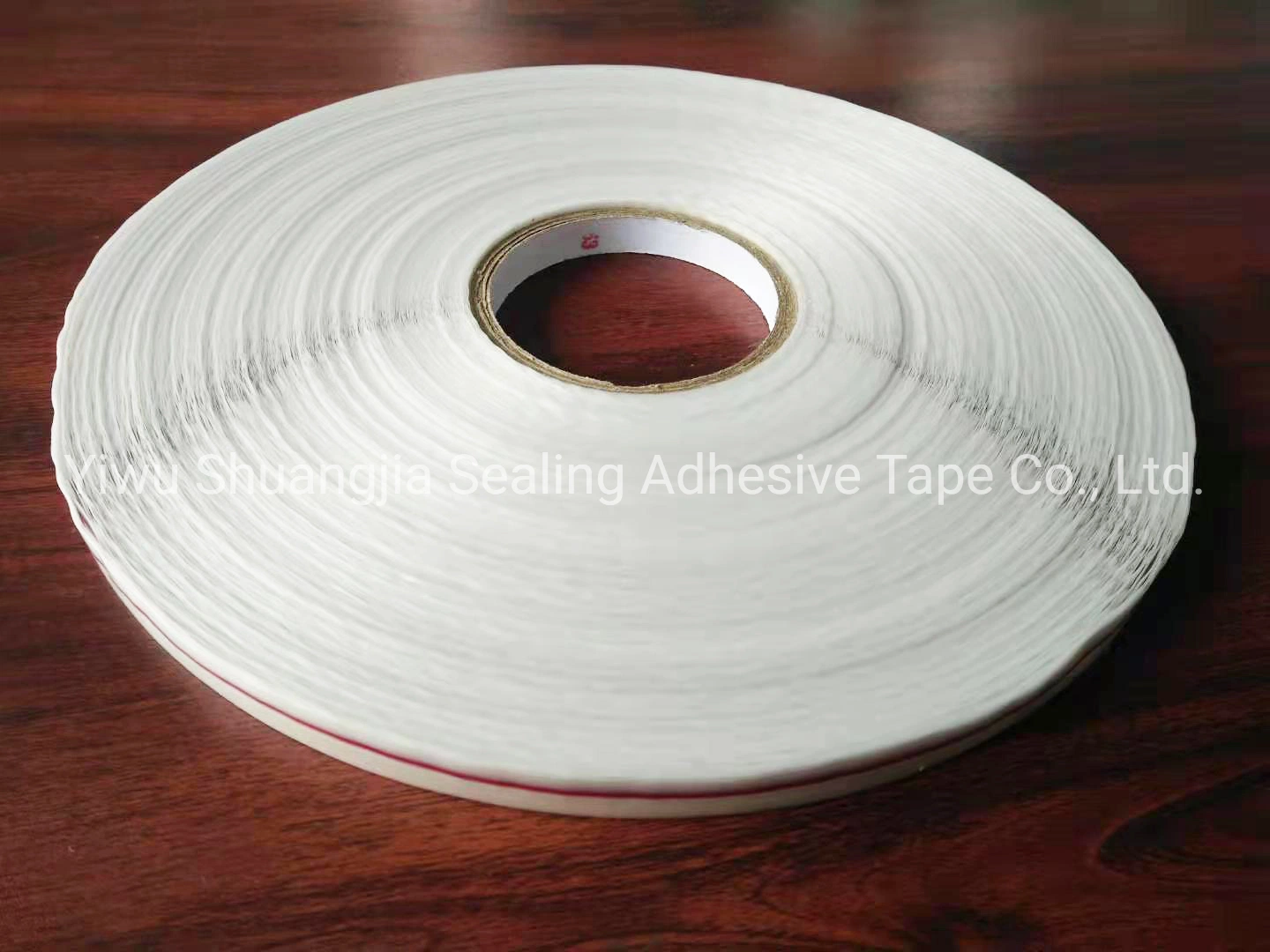 15mm Poly Bag Sealing Tape, Red Line Double-Sided Adhesive Tape