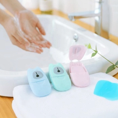 ورقة صابون قابلة للاستخدام من قبل شركة Travel Portable Soap Paper Sheap Mini Paper Soap