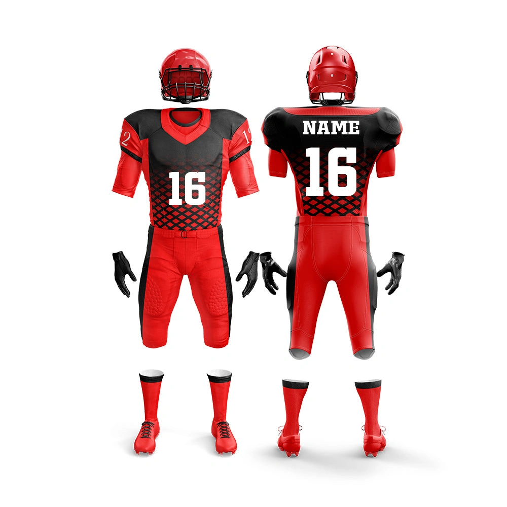 Custom Full Over Print Tech Football Jersey Personalized Font Team Name Number Football Wear Football Uniforms Soccer Wear Rugby Wear