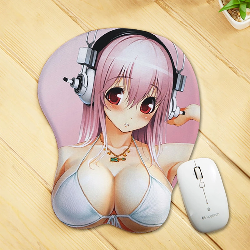 Mouse pad venda quente com suporte para o pulso de Anime Ass Mouse pad do descanso de mão de conforto ergonômico Anti-Skid Gaming Tapete de rato
