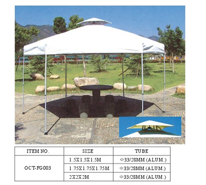 Hexagon Foldable Gazebo Canopy with Two Layers (OCT-FG003)