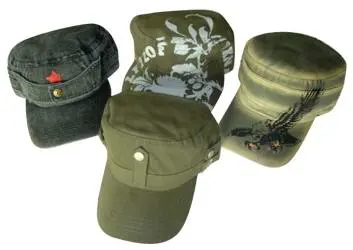 Enzyme Washed Chino Twill Vintage Embridery or Printing Custom Cadet Hat