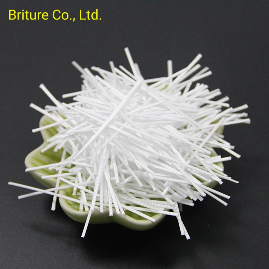 44mm Simple Operation Synthetic PP Macro Fiber Embossed for Concrete Engineering