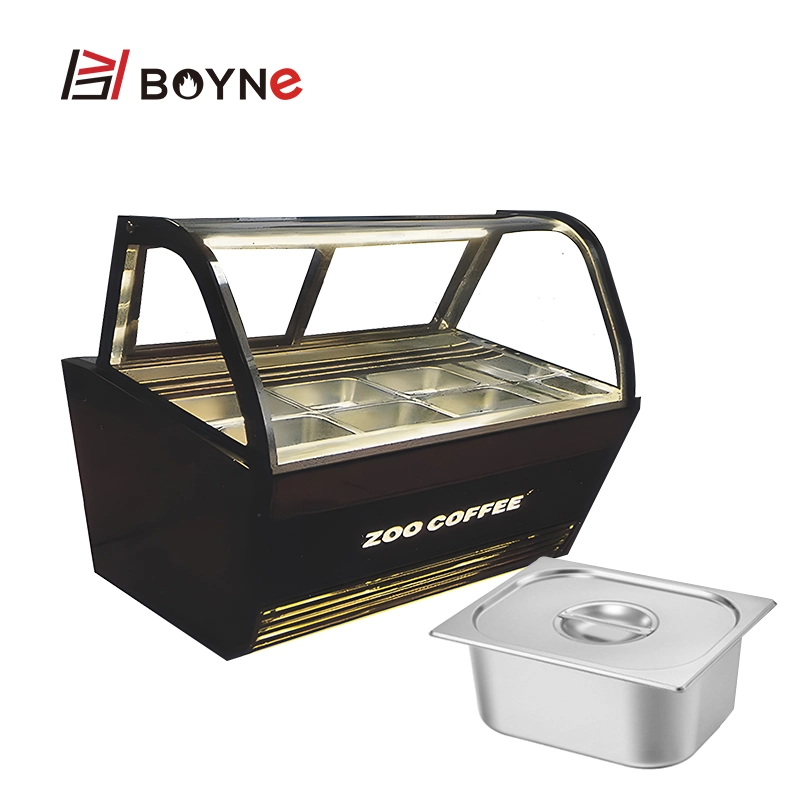 Bubble Tea Shop Material Chiller Showcase Ice Cream Display Freezer