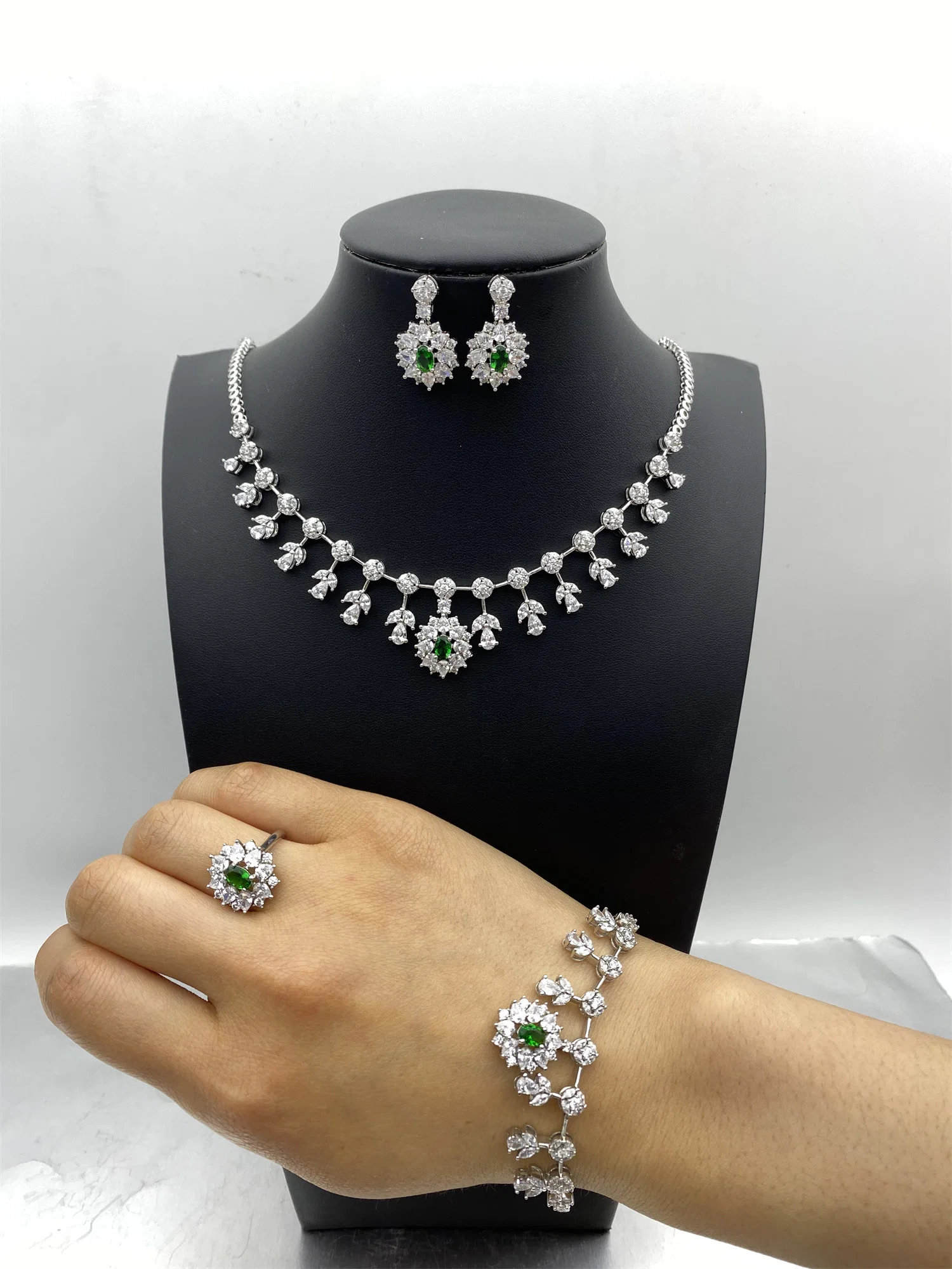 Fashion New Design Women Full Set 925 Sterling Silver Jewelry