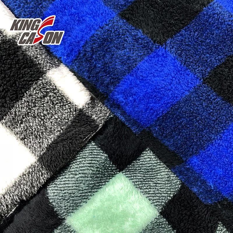 Kingcason Beliebte Designs Custom Farbe Blau Arctic Fleece Stoff für Decke Mit Kapuze