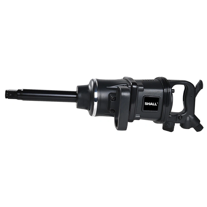 1" Square Drive Air Pneumatic Impact Wrench Heavy Duty Torque Output 8 Inch Extended Anvil 1 Inch 2 Handles High Precision