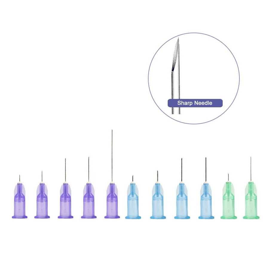 Médicos desechables agujas afiladas 30g 32g 34G precios bajos de agujas mesoterapia