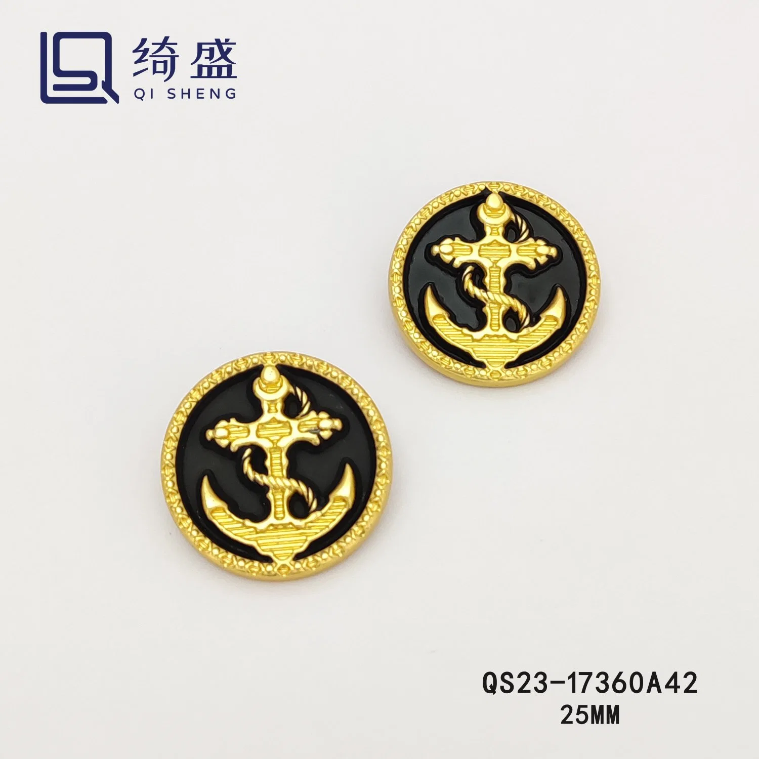 Wholesales Boat Anchor Round Design Alloy/Fancy/Metal/Shank Button